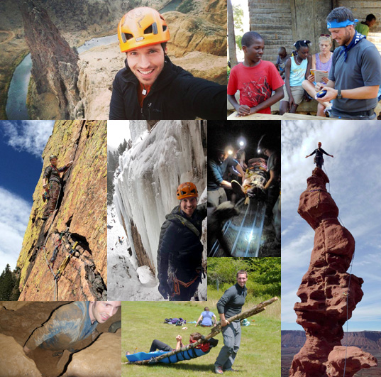 Photo Collage of Disaster Travel and Wilderness Medicine Instructor Dallas Branum