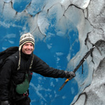 Picture of Matt Rosefsky glacier trekking in Patagonia