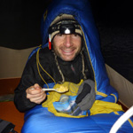 Picture of Matt Rosefsky leading winter camping at Dolly Sods, West Virginia